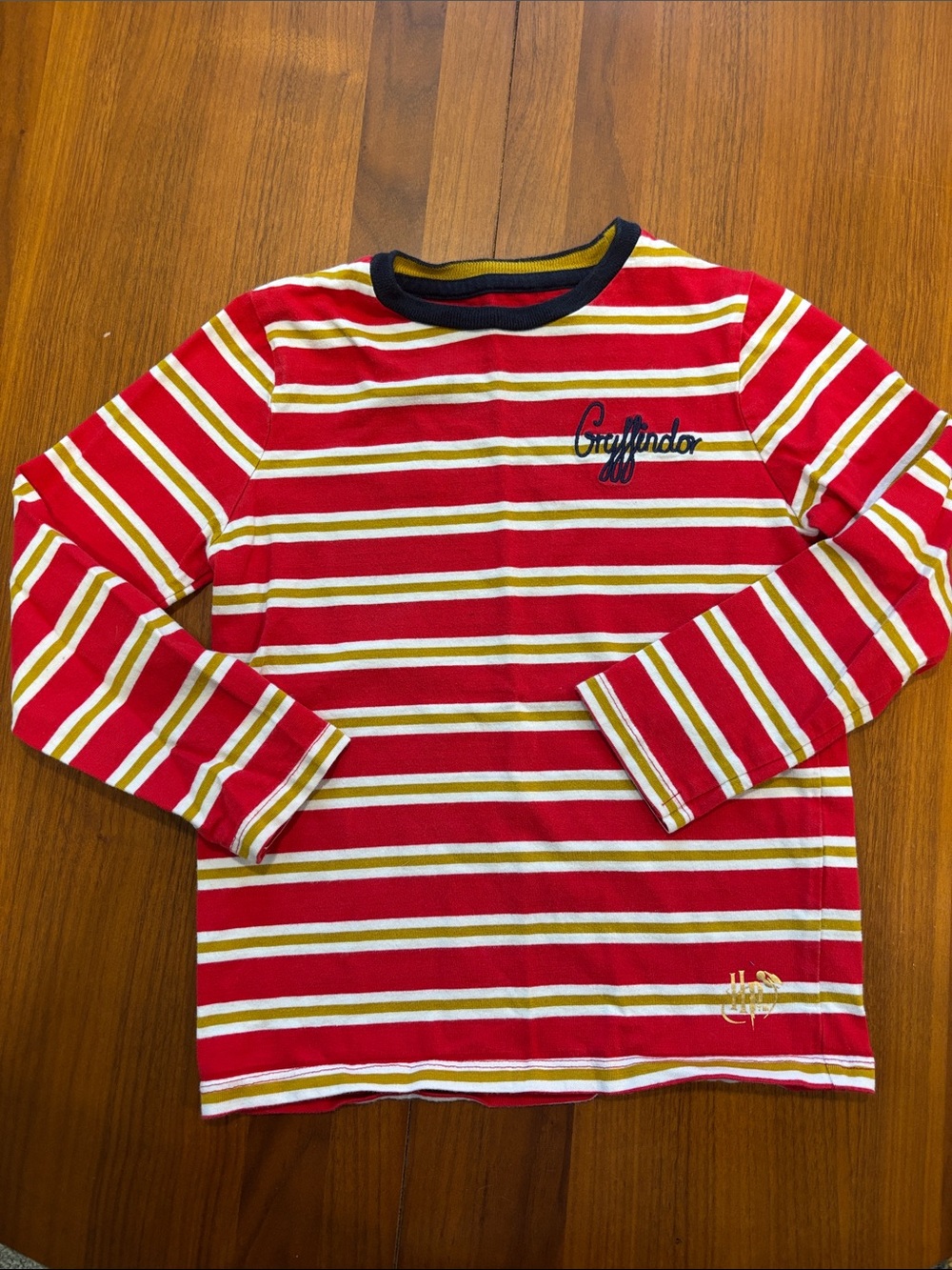 Mini Boden x Harry Potter striped Gryffindor long sleeve shirt